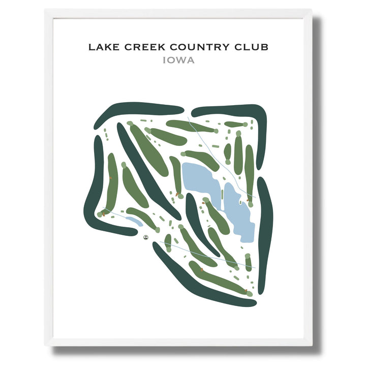 Lake Creek Country Club, Iowa - Printed Golf Courses