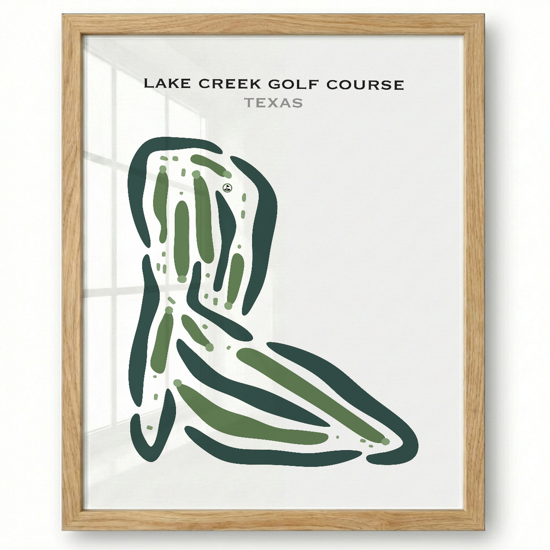 Lake Creek Golf Course, Texas - Printed Golf Courses