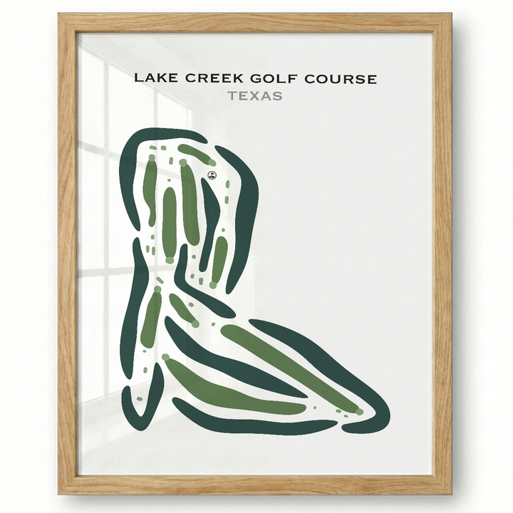 Lake Creek Golf Course, Texas - Printed Golf Courses