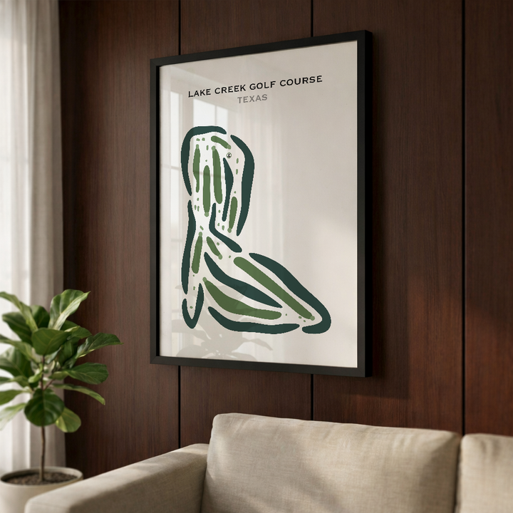 Lake Creek Golf Course, Texas - Printed Golf Courses