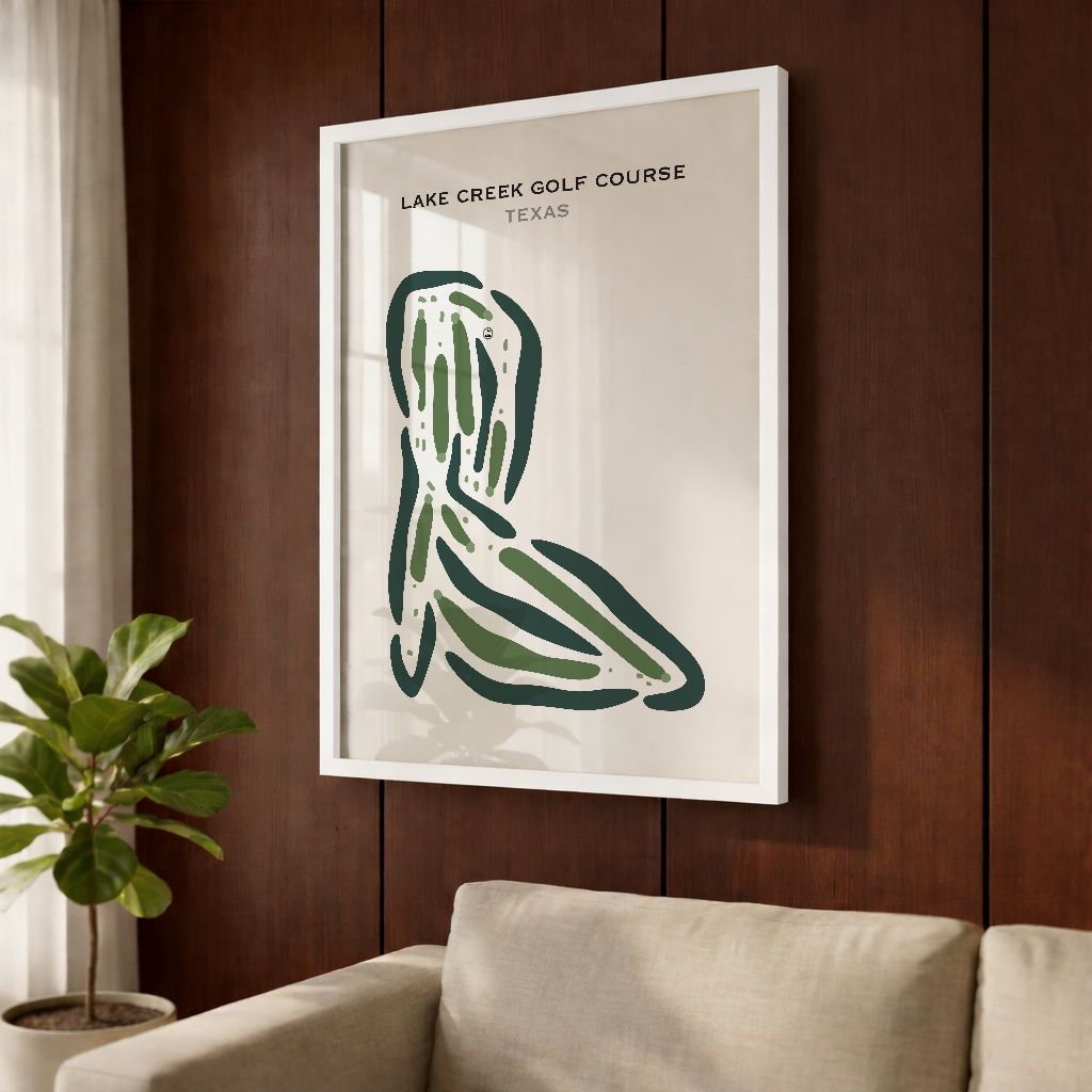 Lake Creek Golf Course, Texas - Printed Golf Courses