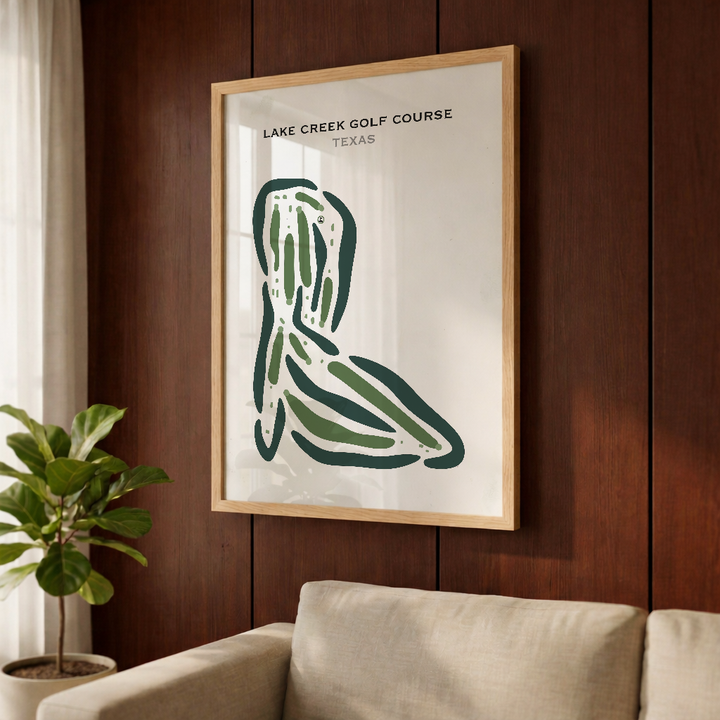 Lake Creek Golf Course, Texas - Printed Golf Courses