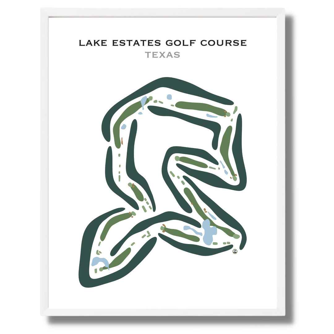 Lake Estates Golf Course, Texas - Printed Golf Courses