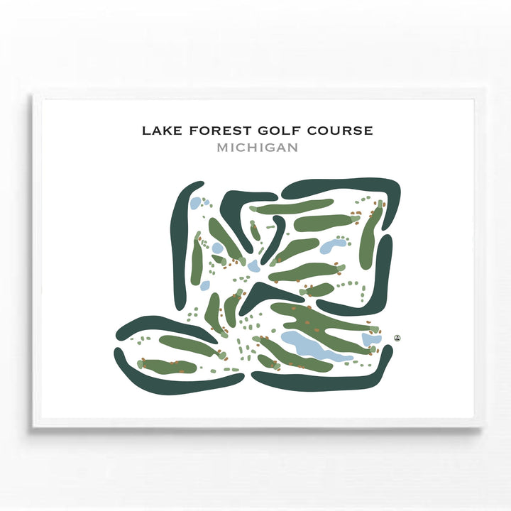 Lake Forest Golf Course, Michigan - Printed Golf Courses