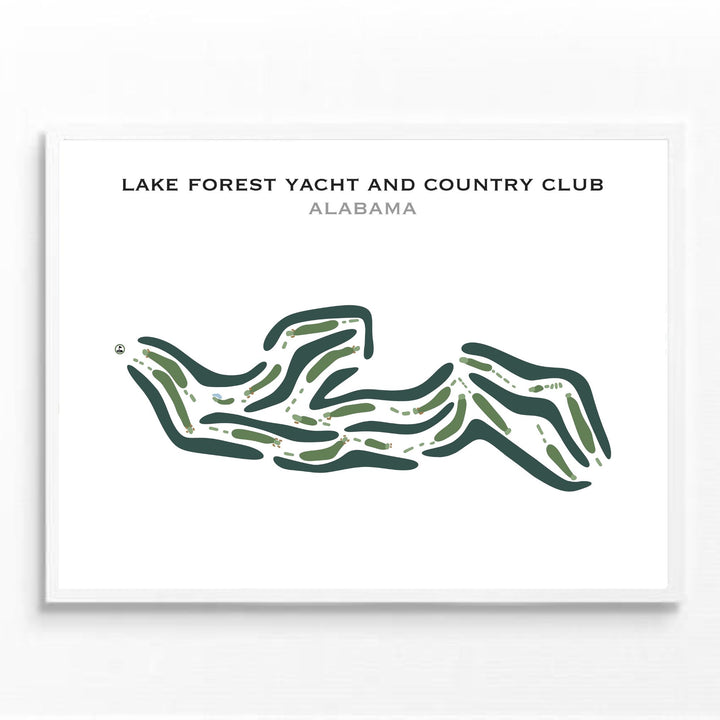 Lake Forest Yacht & Country Club, Alabama - Printed Golf Courses