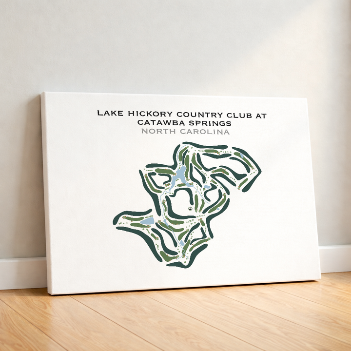 Lake Hickory Country Club Springs Clubhouse, North Carolina - Printed Golf Course