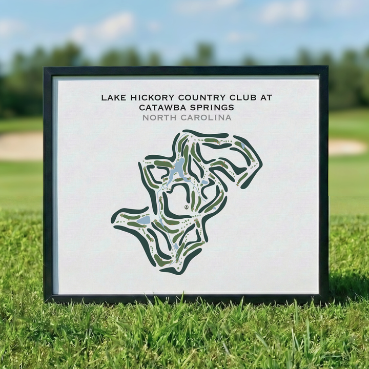 Lake Hickory Country Club Springs Clubhouse, North Carolina - Printed Golf Course