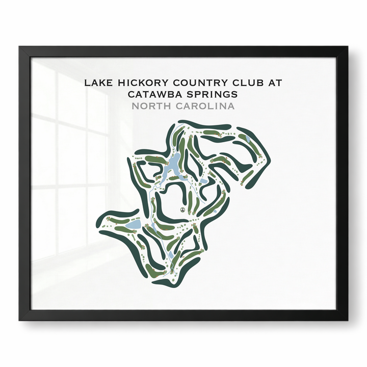 Lake Hickory Country Club Springs Clubhouse, North Carolina - Printed Golf Course