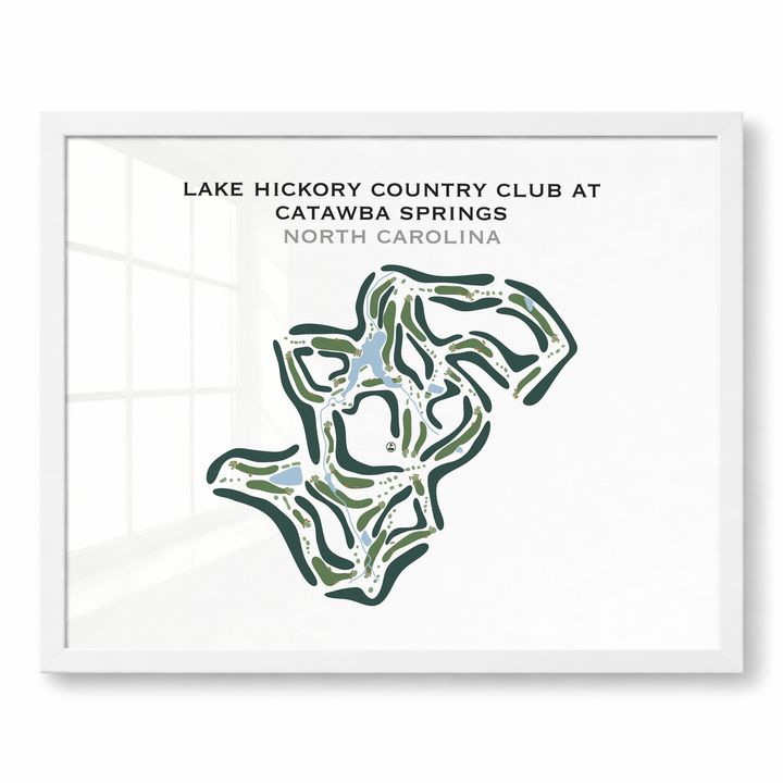 Lake Hickory Country Club Springs Clubhouse, North Carolina - Printed Golf Course