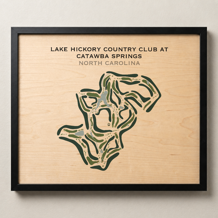 Lake Hickory Country Club Springs Clubhouse, North Carolina - Printed Golf Course