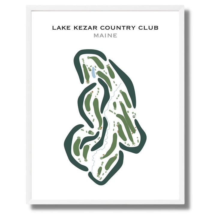 Lake Kezar Country Club, Maine - Printed Golf Courses