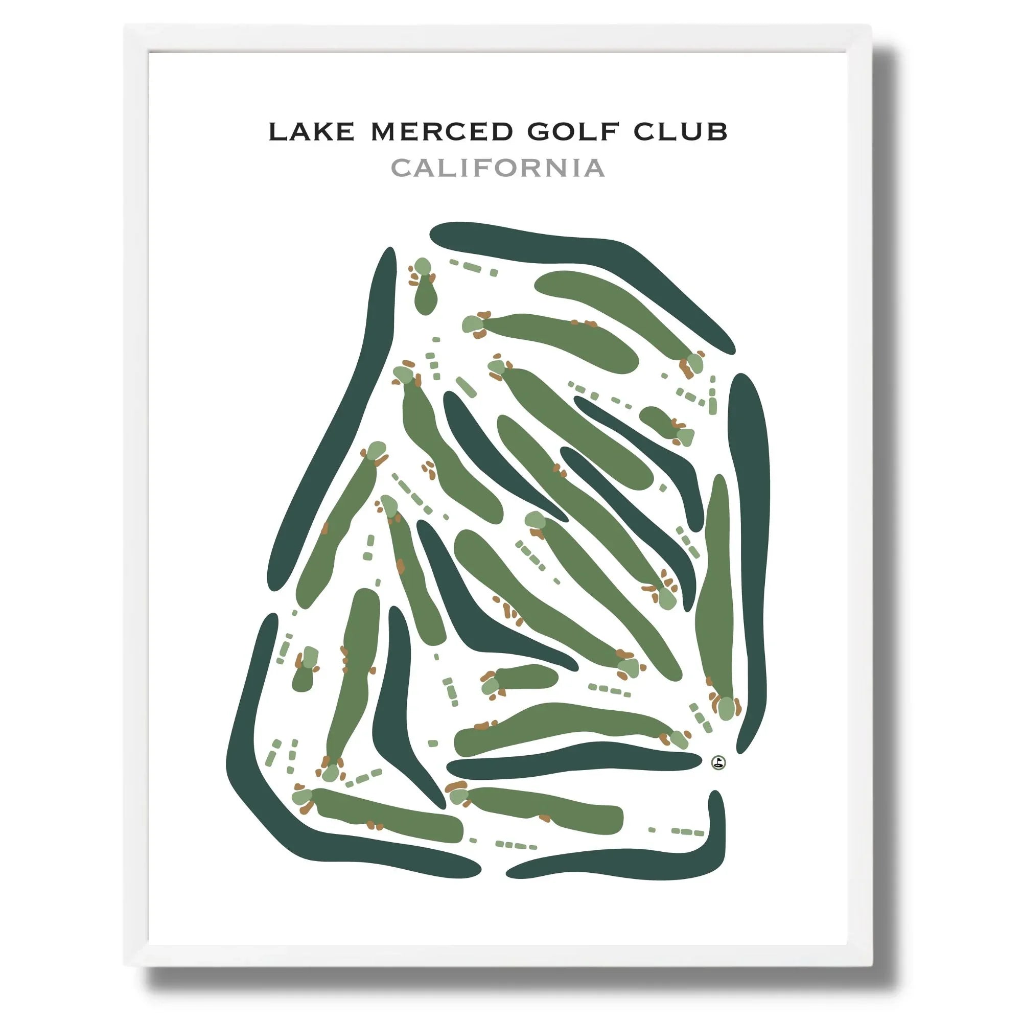 Buy the best printed golf course Lake Merced Golf Club, California