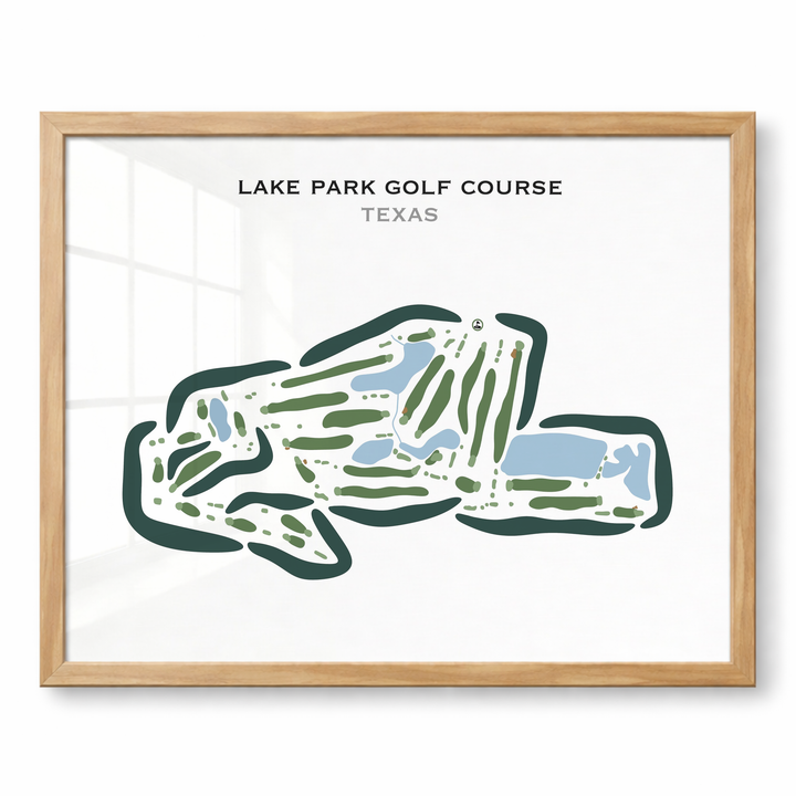 Lake Park Golf Course, Texas - Printed Golf Courses