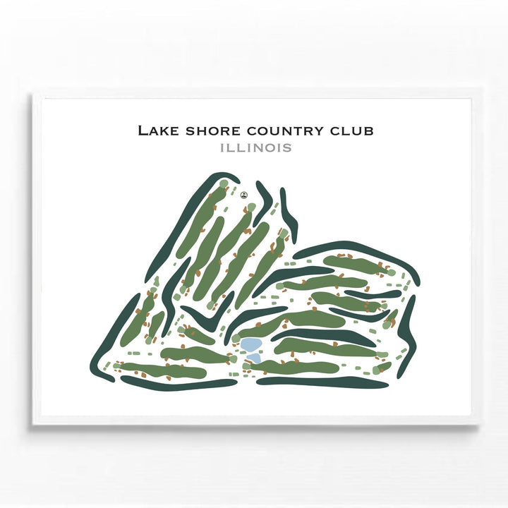 Lake Shore Country Club, Illinois - Printed Golf Course