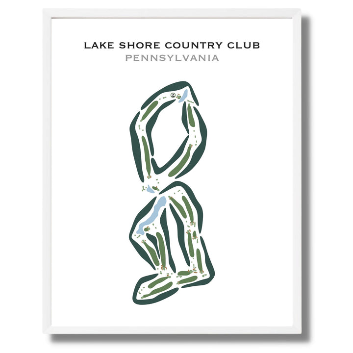 Lake Shore Country Club, Pennsylvania - Printed Golf Courses