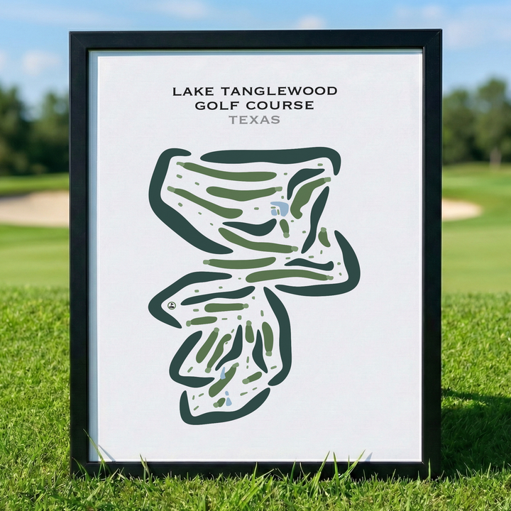 Lake Tanglewood Golf Course, Texas - Printed Golf Courses