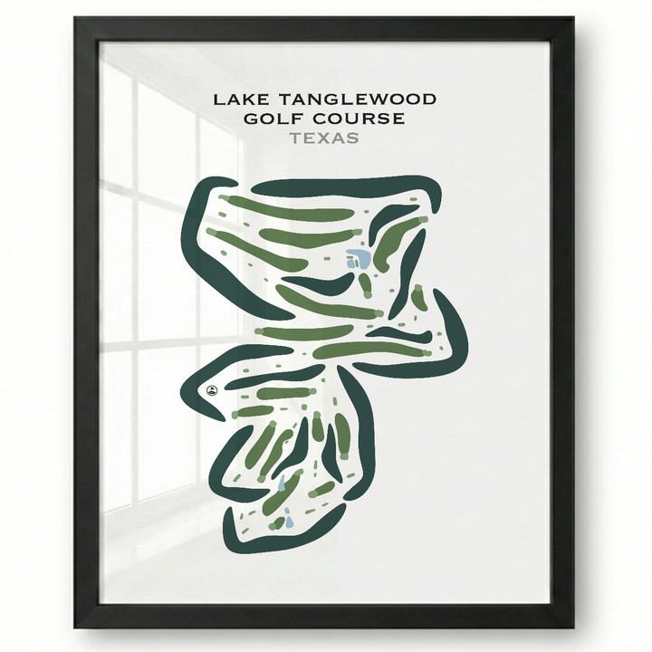 Lake Tanglewood Golf Course, Texas - Printed Golf Courses