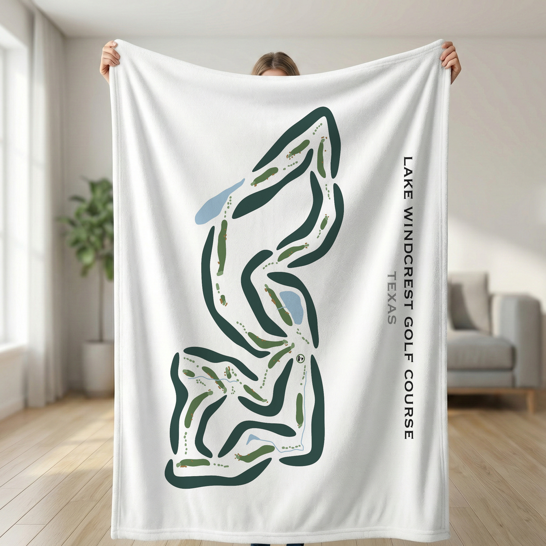 Lake Windcrest Golf Course, Texas - Printed Golf Courses
