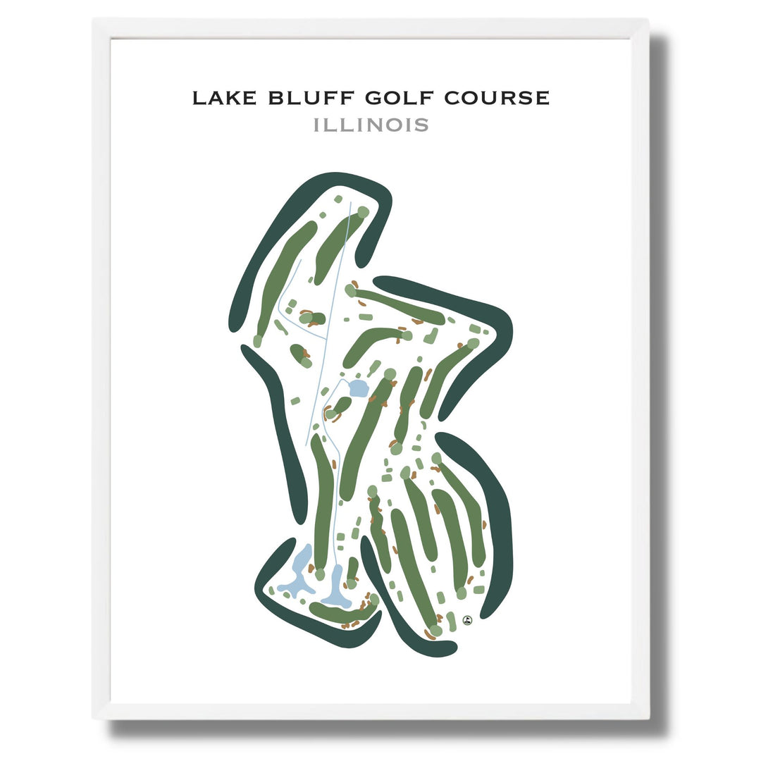 Lake Bluff Golf Course, Illinois - Printed Golf Courses