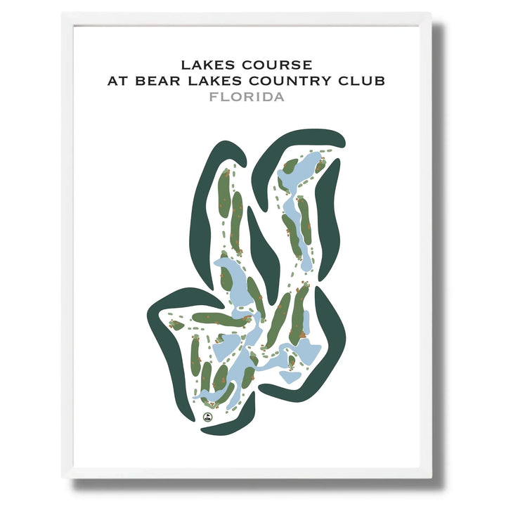 Lakes Course at Bear Lakes Country Club, Florida - Printed Golf Courses