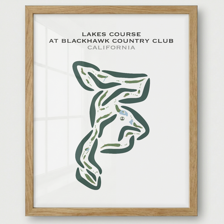 Lakes Course at Blackhawk Country Club, California - Printed Golf Courses