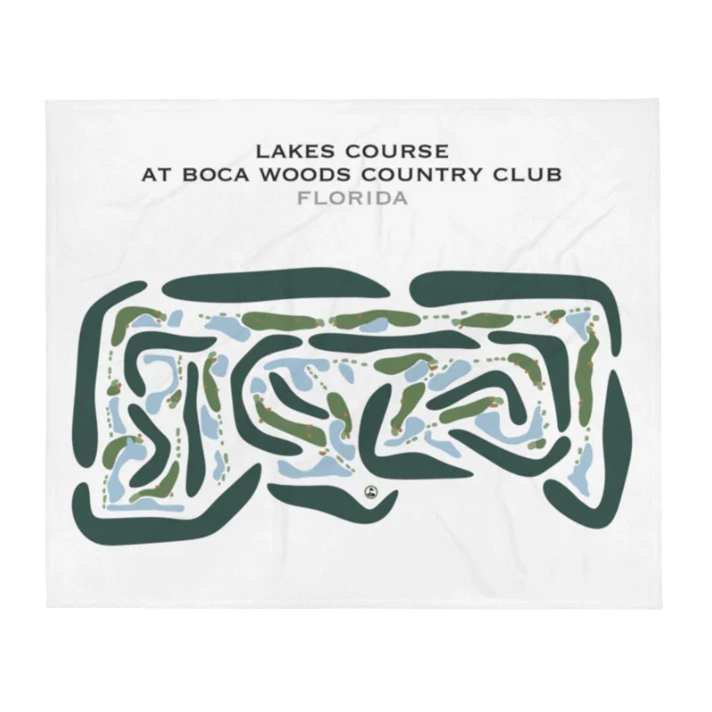 Lakes Course at Boca Woods Country Club, Florida - Printed Golf Courses