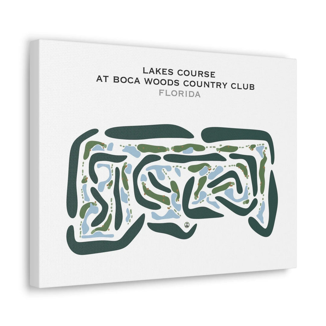 Lakes Course at Boca Woods Country Club, Florida - Printed Golf Courses