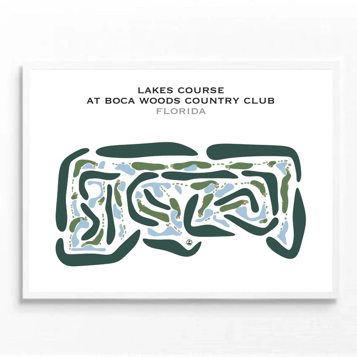 Lakes Course at Boca Woods Country Club, Florida - Printed Golf Courses
