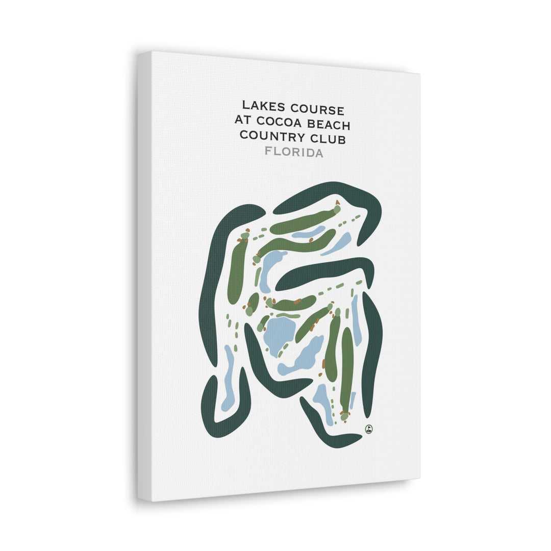 Lakes Course at Cocoa Beach Country Club, Florida - Printed Golf Courses