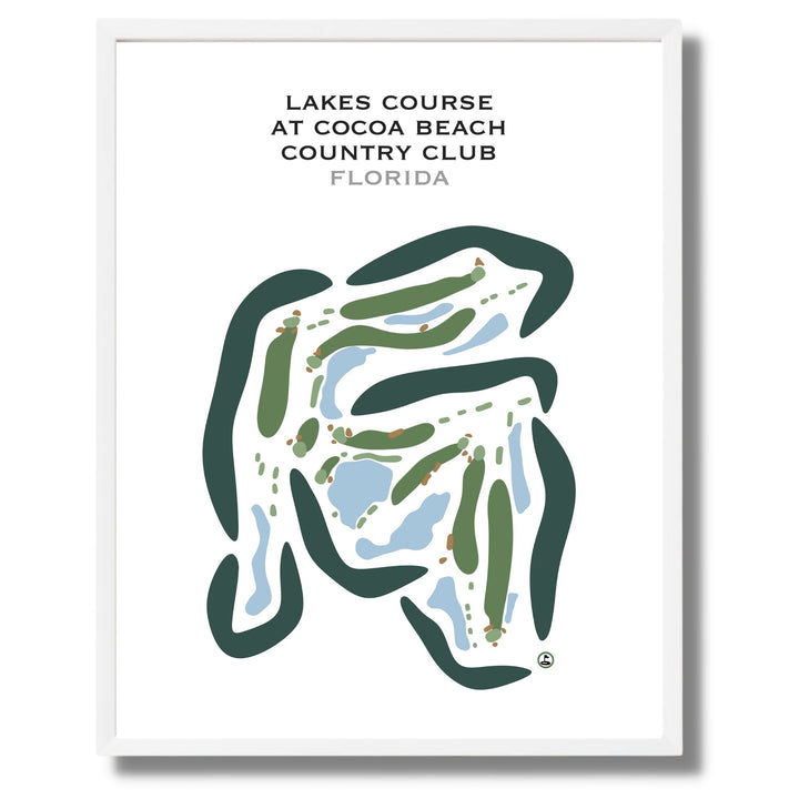Lakes Course at Cocoa Beach Country Club, Florida - Printed Golf Courses