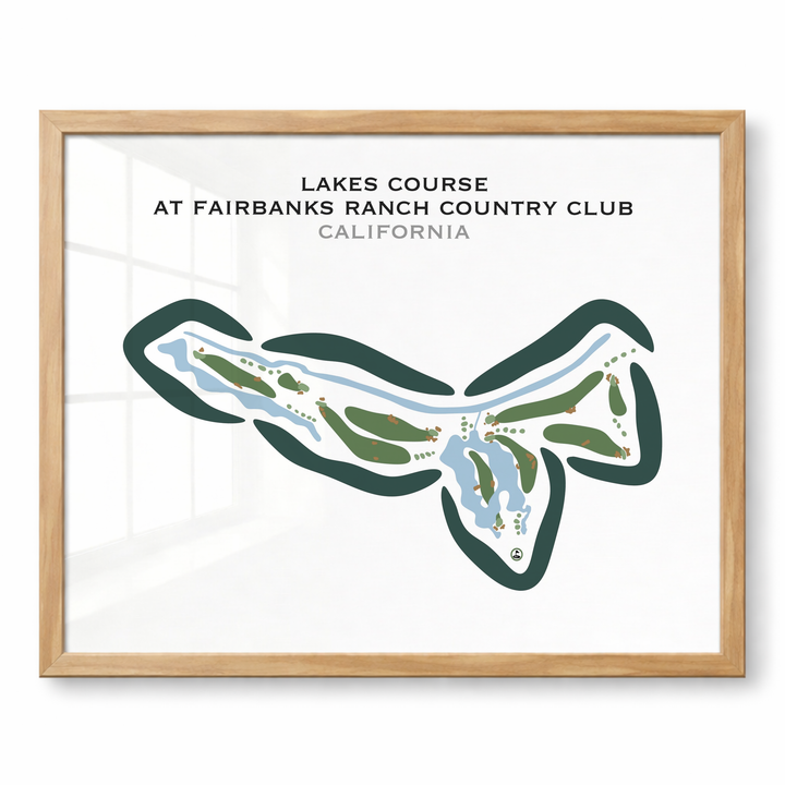 Lakes Course at Fairbanks Ranch Country Club, California - Printed Golf Courses