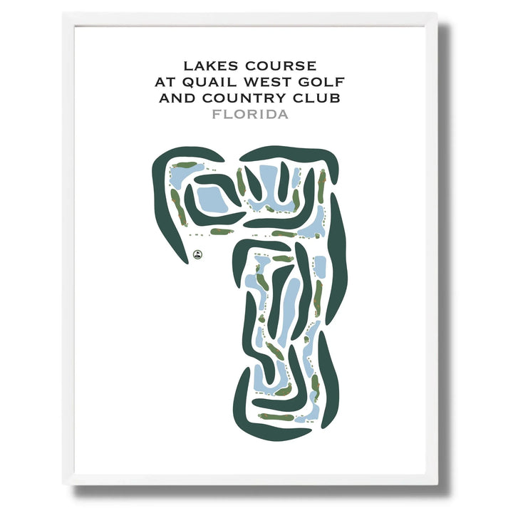 Lakes Course at Quail West Golf & Country Club, Florida - Printed Golf Courses