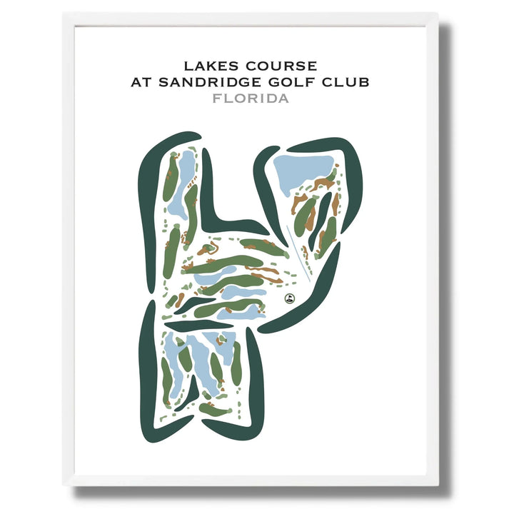 Lakes Course at Sandridge Golf Club, Florida - Printed Golf Courses