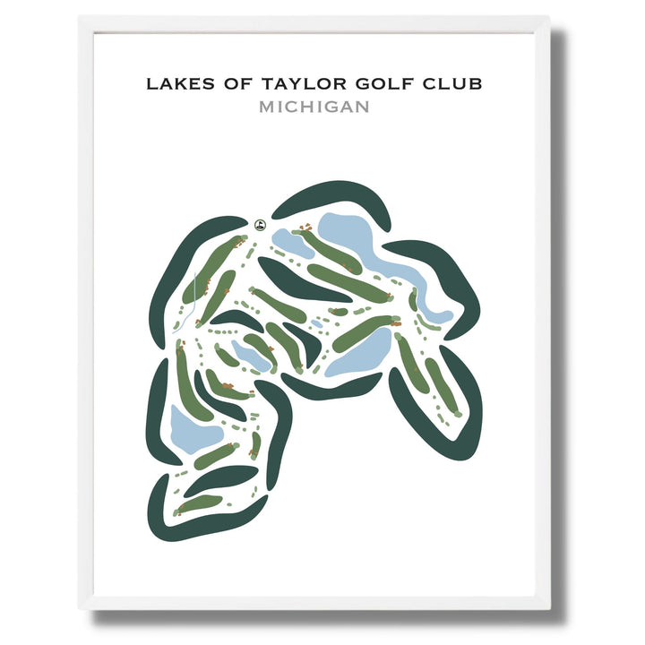 Lakes of Taylor Golf Club, Michigan - Printed Golf Courses