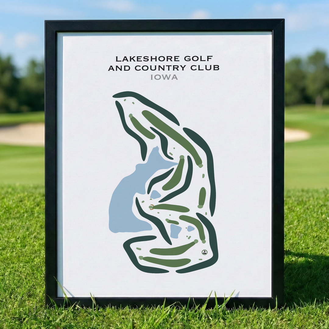 Lakeshore Golf & Country Club, Iowa - Printed Golf Courses