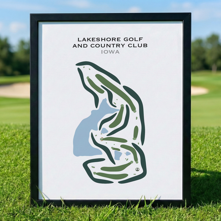 Lakeshore Golf & Country Club, Iowa - Printed Golf Courses