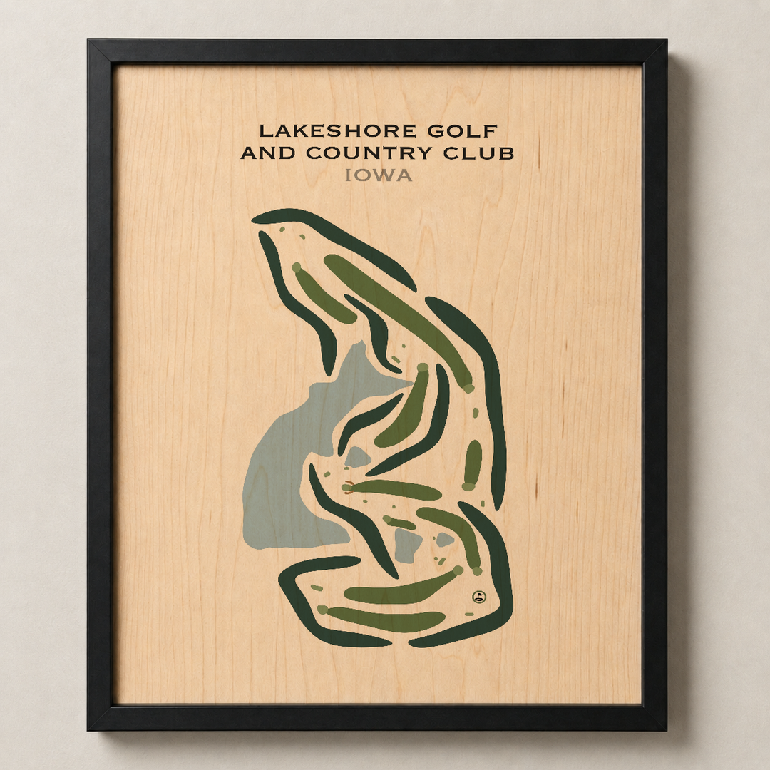 Lakeshore Golf & Country Club, Iowa - Printed Golf Courses