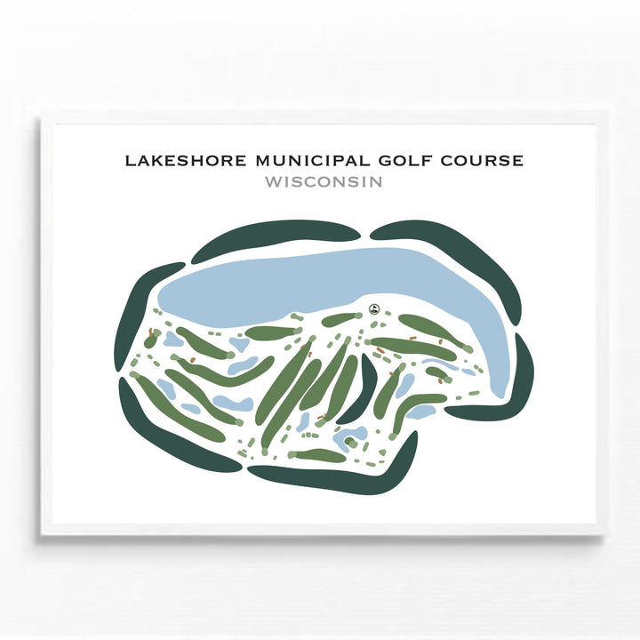 Lake Shore Municipal Golf Course, Wisconsin - Printed Golf Courses