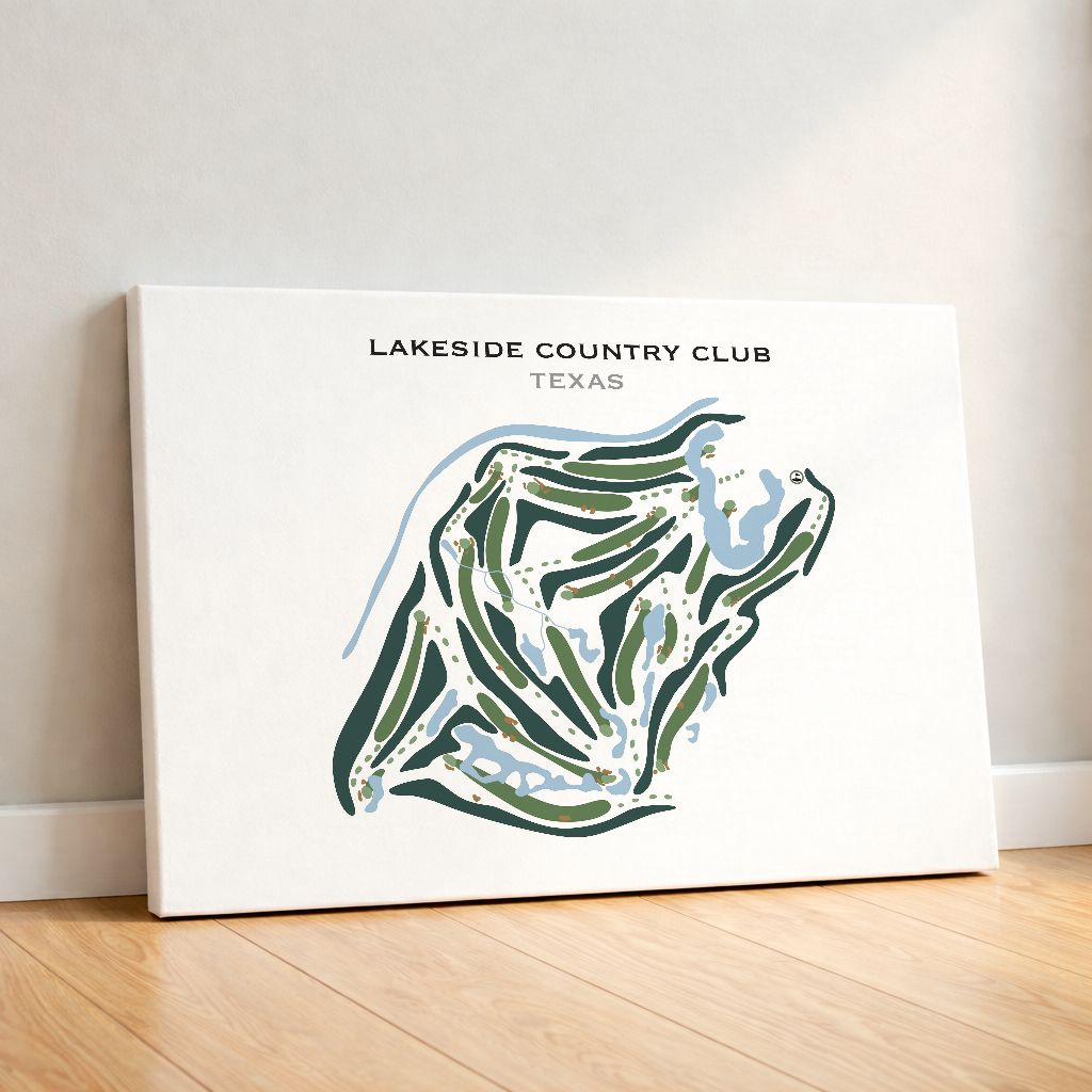 Lakeside Country Club, Texas - Printed Golf Courses