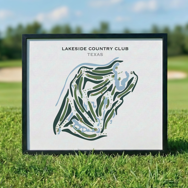 Lakeside Country Club, Texas - Printed Golf Courses