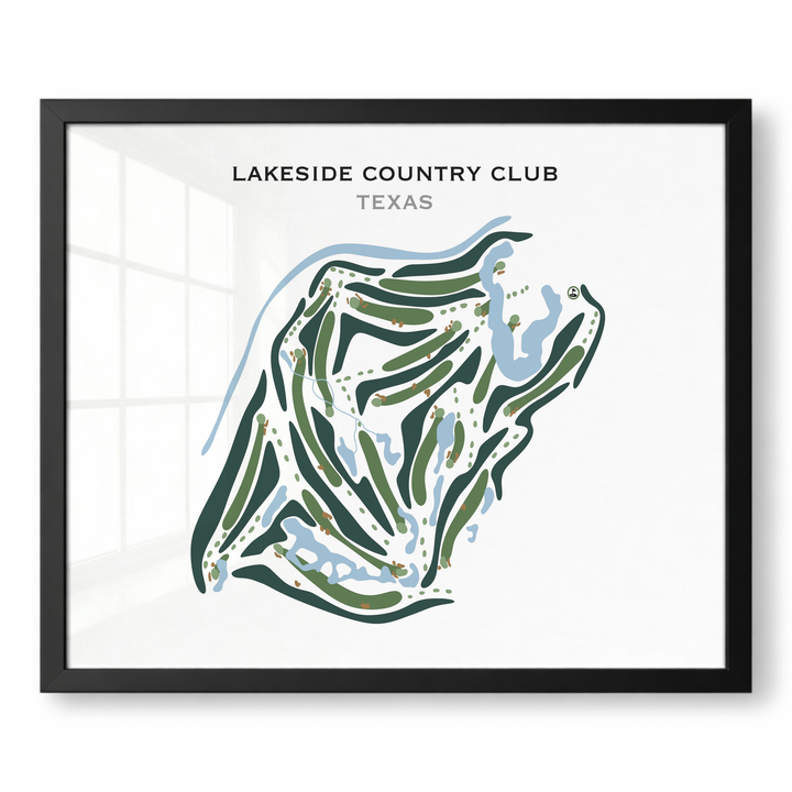Lakeside Country Club, Texas - Printed Golf Courses