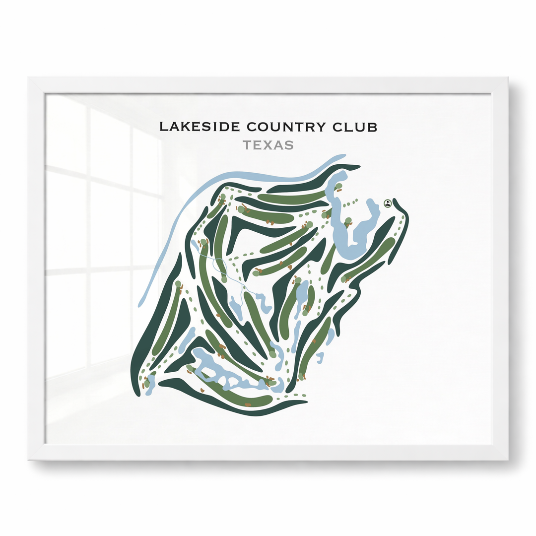 Lakeside Country Club, Texas - Printed Golf Courses