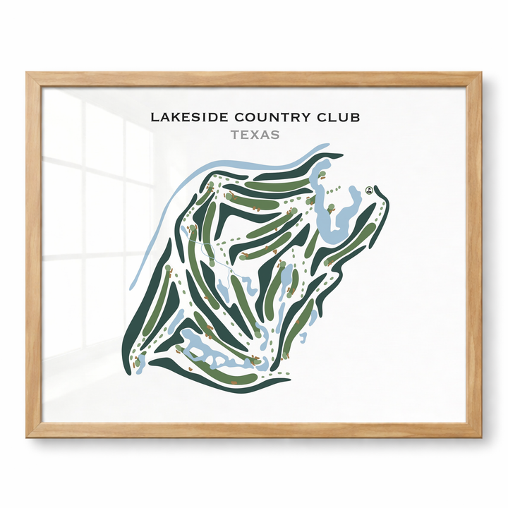Lakeside Country Club, Texas - Printed Golf Courses