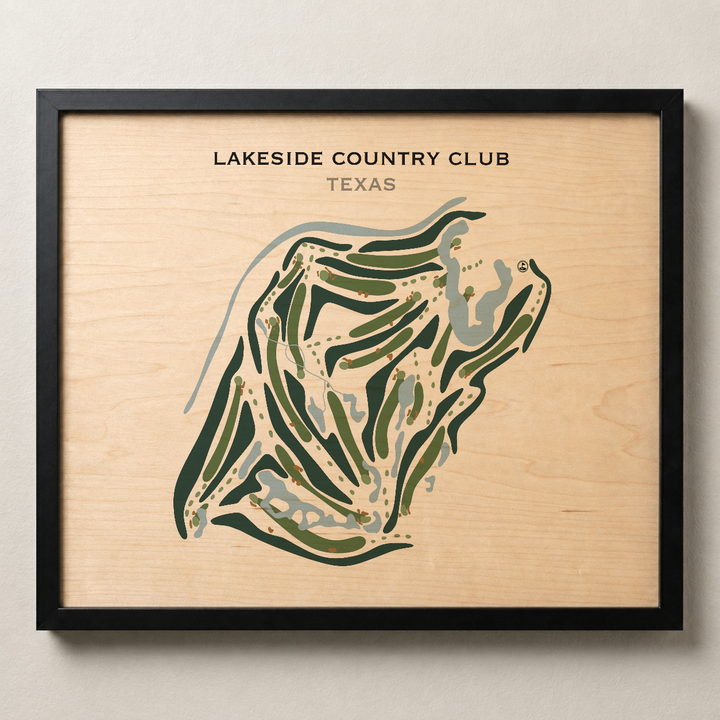 Lakeside Country Club, Texas - Printed Golf Courses