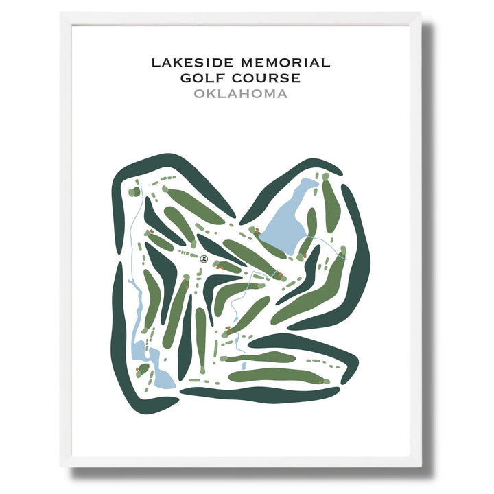 Lakeside Memorial Golf Course, Oklahoma - Printed Golf Courses