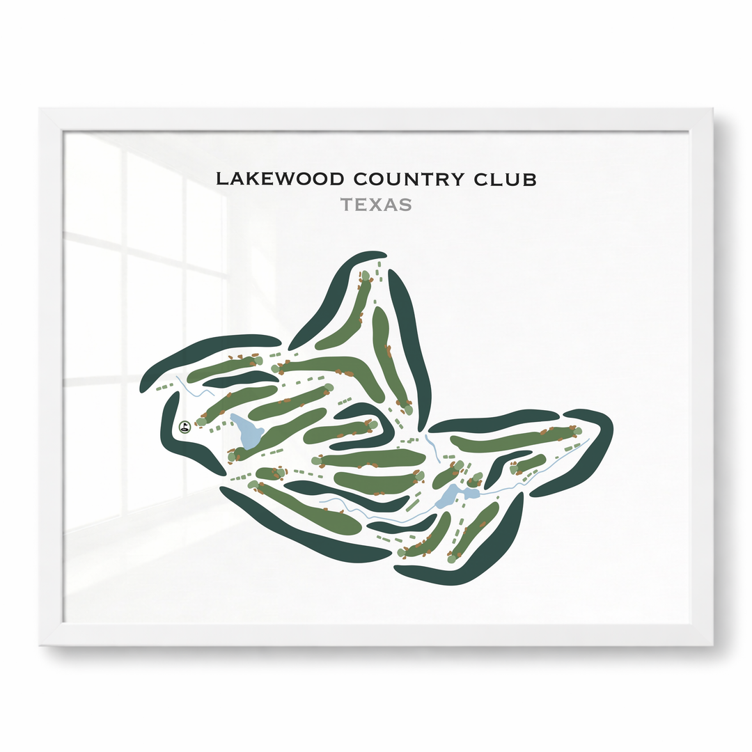 Lakewood Country Club, Texas - Printed Golf Courses