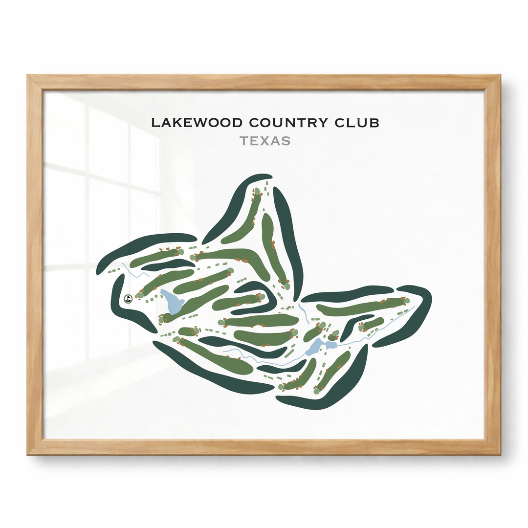 Lakewood Country Club, Texas - Printed Golf Courses