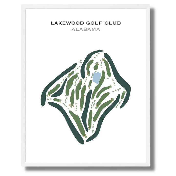 Lakewood Golf Club, Alabama - Printed Golf Courses