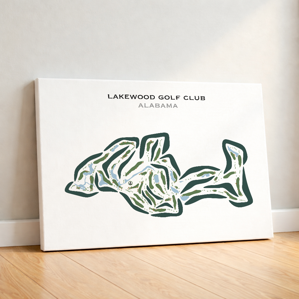 Lakewood Golf Club, Point Clear, Alabama - Printed Golf Courses