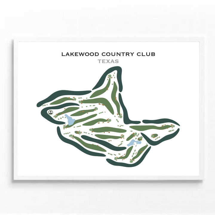 Lakewood Country Club, Texas - Printed Golf Courses - Golf Course Prints